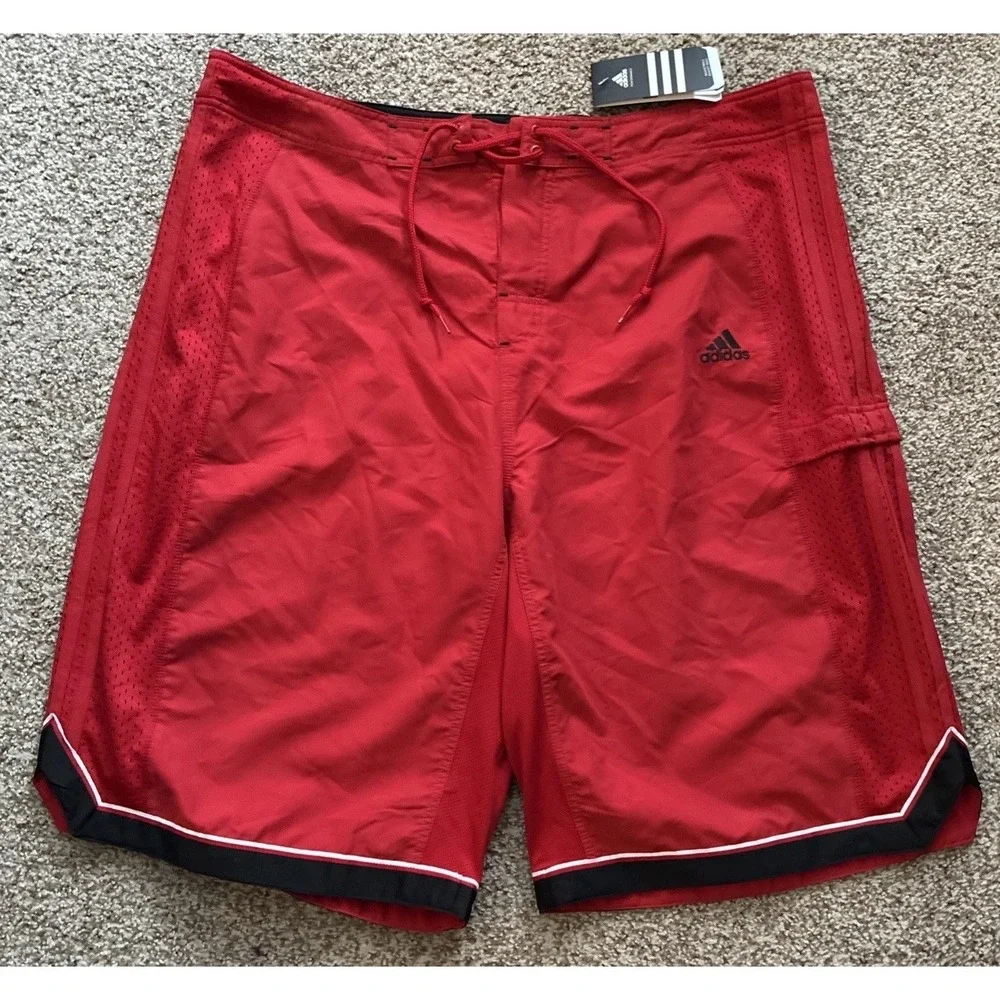 adidas Mens Clima365 Basketball Shorts Red Black Size 2XL XXL NWT